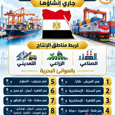8 ممرات لوجستية تعيد رسم خريطة التجارة في مصر.. من البحر الأحمر إلى قلب أفريقيا